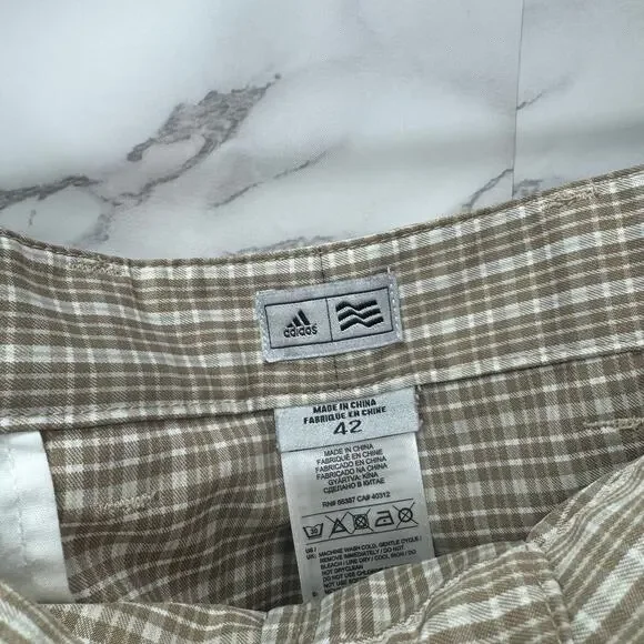 Adidas Men’s Golf Shorts sz 42 Plaid Performance #G938 - Picture 6 of 9